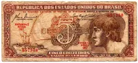 C111 - 5 Cruzeiros - Série 067 - Índio - Data: 1961 - R