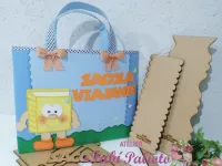 G1.822  Gabarito de Moldes em MDF  Sacola Viajante / Literária - Foto 4