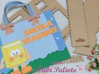 G1.822  Gabarito de Moldes em MDF  Sacola Viajante / Literária - Foto 5