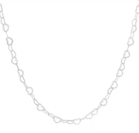 Colar de prata corações - CO612 - 60 cm