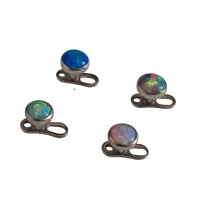Micro Dermal  em TITÂNIO Pedra OPALA TIT06