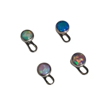 Micro Dermal 3mm em TITÂNIO Pedra OPALA TIT06 - Foto 2