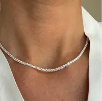 Colar de prata riviera com zircônia 45 cm - 210185 - Foto 2