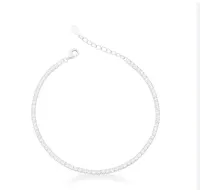 Pulseira de prata riviera com zircônia 17/21 cm - 210185