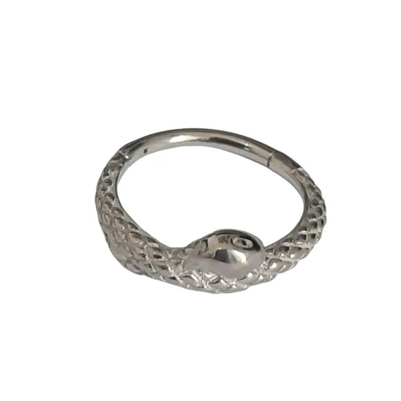 Argola em Aço Cirúrgico 10mm Clicker SNAKE 1.2mm (COBRA) ACO04