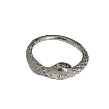 Argola em Aço Cirúrgico 10mm Clicker SNAKE 1.2mm (COBRA) ACO04