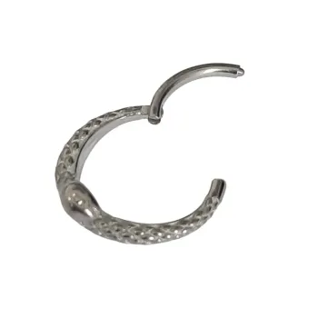 Argola em Aço Cirúrgico 10mm Clicker SNAKE 1.2mm (COBRA) ACO04 - Foto 2