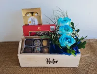 Caixote Doce - Escolha a cor da rosa-  escolha a cor da rosa: amarela, azul, rosa, lilás ou branca - Foto 2