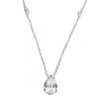 Colar de prata ponto de luz gota - 230133