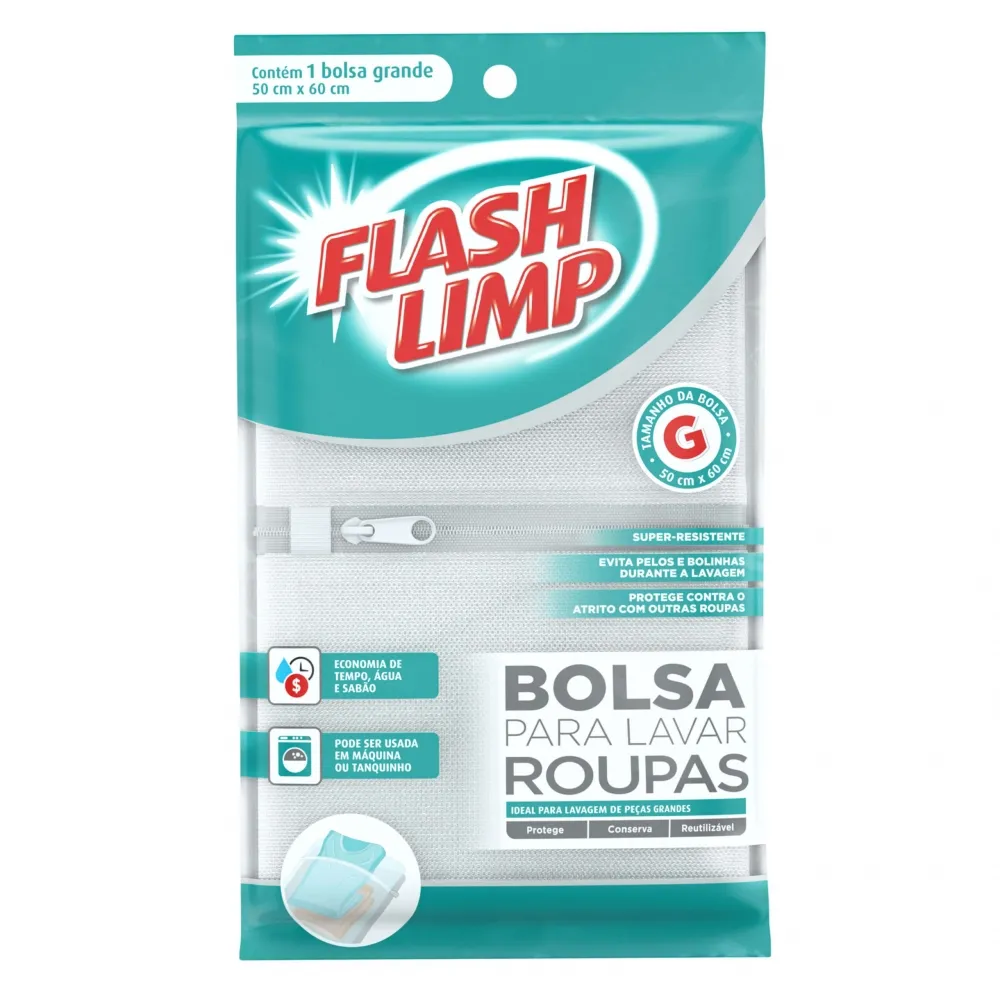Bolsa p/ Lavar Roupas Grande 50x60cm