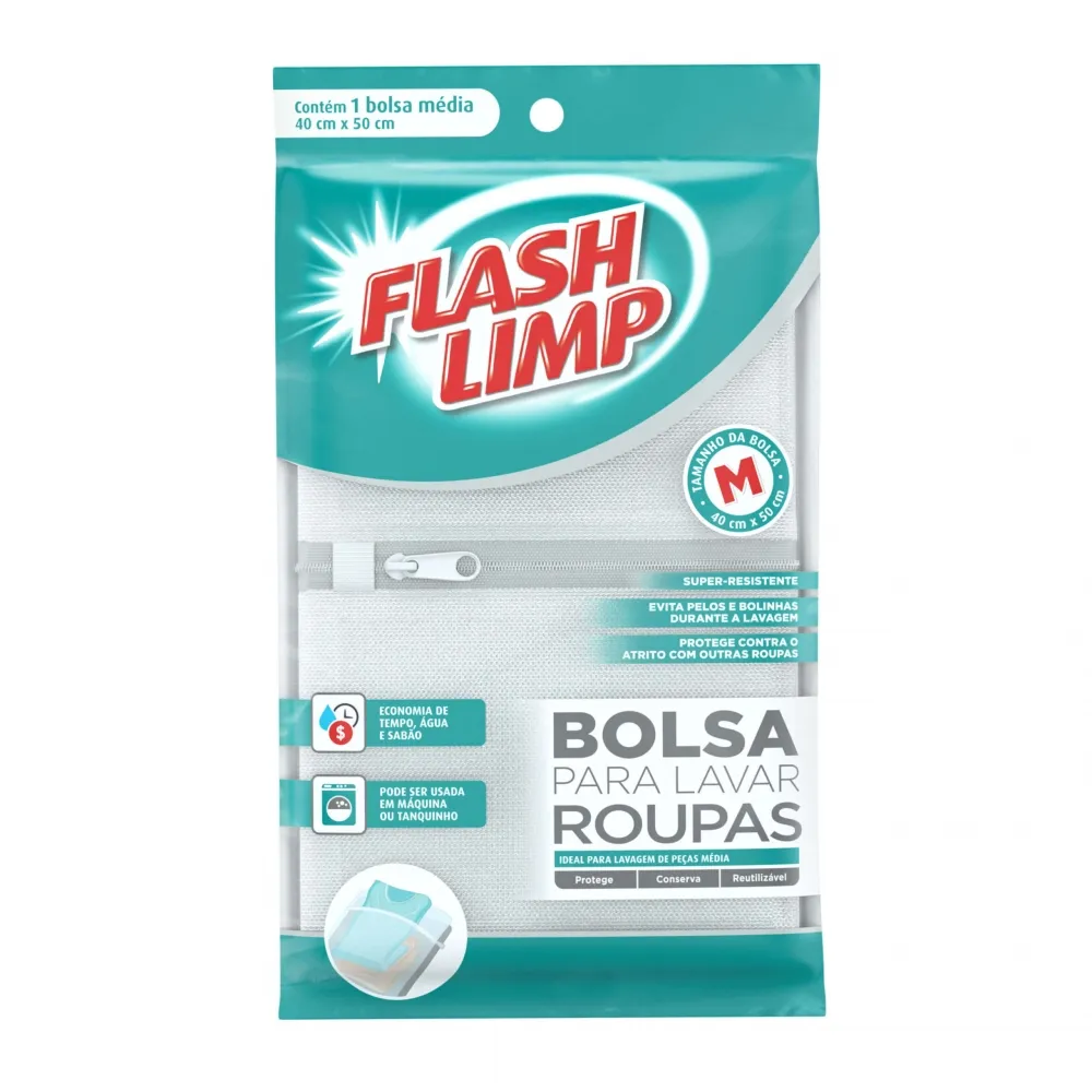 Bolsa p/ Lavar Roupas Média 40x50cm
