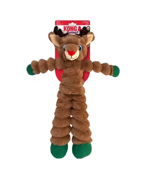 Kong Holiday Shakers Crumples Reindeer (Rena gigante)