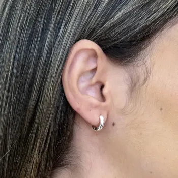 Brinco de prata  950 argolas - 260255 - Foto 2