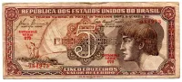 C111 - 5 Cruzeiros - Série 070 - Índio - Data: 1961 - BC