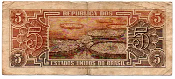 C111 - 5 Cruzeiros - Série 070 - Índio - Data: 1961 - BC - Foto 2
