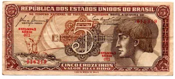 C111 - 5 Cruzeiros - Série 071 - Índio - Data: 1961 - MBC/Sob