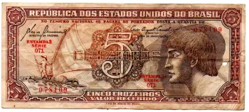 C111 - 5 Cruzeiros - Série 071 - Índio - Data: 1961 - UTG