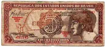 C111 - 5 Cruzeiros - Série 071 - Índio - Data: 1961 - R