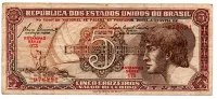 C111 - 5 Cruzeiros - Série 073 - Índio - Data: 1961 - BC