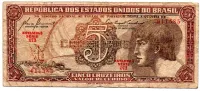 C111 - 5 Cruzeiros - Série 073 - Índio - Data: 1961 - R