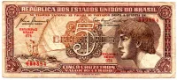 C111 - 5 Cruzeiros - Série 074 - Índio - Data: 1961 - R