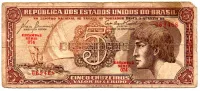 C111 - 5 Cruzeiros - Série 074 - Índio - Data: 1961 - UTG
