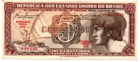 C111 - 5 Cruzeiros - Série 075 - Índio - Data: 1961 - Sob