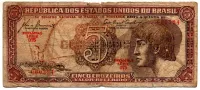 C111 - 5 Cruzeiros - Série 075 - Índio - Data: 1961 - UTG