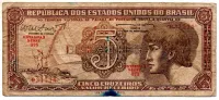 C112 - 5 Cruzeiros - Série 076 - Índio - Data: 1962 - UTG