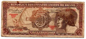 C112 - 5 Cruzeiros - Série 077 - Índio - Data: 1962 - R
