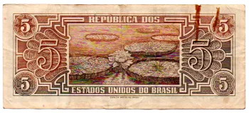 C112 - 5 Cruzeiros - Série 077 - Índio - Data: 1962 - R - Foto 2