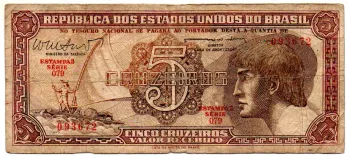 C112 - 5 Cruzeiros - Série 079 - Índio - Data: 1962 - BC