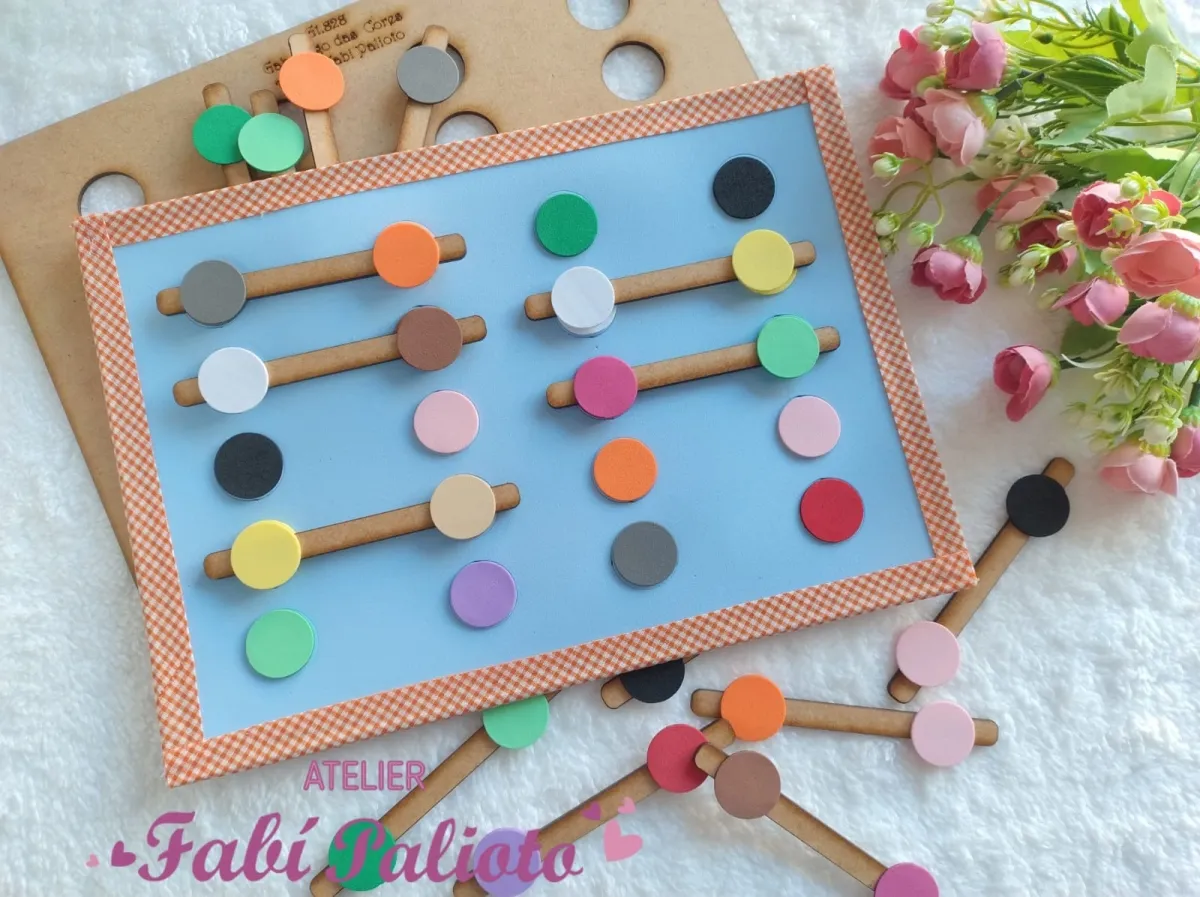 G1.828  Gabarito de Moldes em MDF Jogos das Cores Imagem