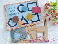 KIT36  Gabarito de Moldes em MDF jogos das Formas, cores e números. - Foto 3