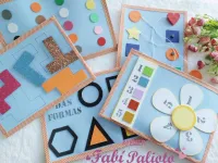 KIT36  Gabarito de Moldes em MDF jogos das Formas, cores e números. - Foto 7