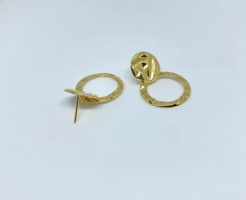 Brinco Argola Base Oval - Banhado Ouro 18k - Foto 2