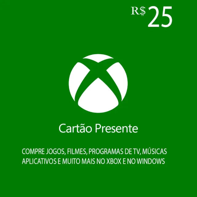 Xbox Saldo - Gift Card R$25