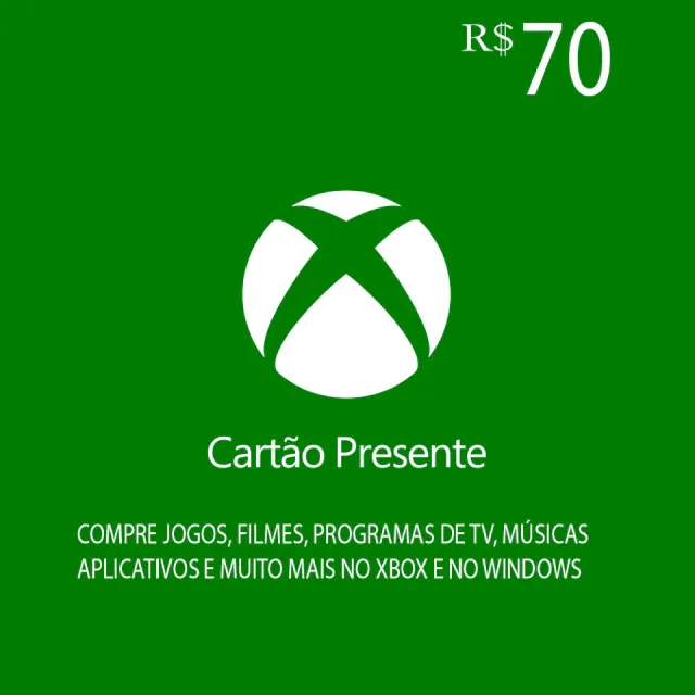 Xbox Saldo - Gift Card R$70