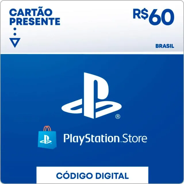 Saldo R$ 60,00 PlayStation Store - Gift Card [Exclusivo Brasil]