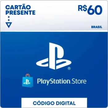Saldo R$ 60,00 PlayStation Store - Gift Card [Exclusivo Brasil]