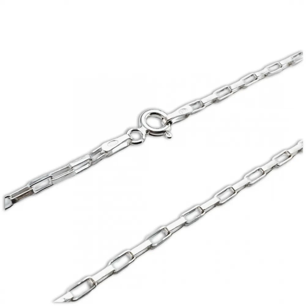 Corrente de prata alta alongada - 60 cm - 232001