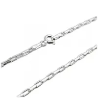 Corrente de prata alta alongada - 60 cm - 232001