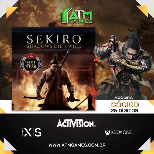 Sekiro: Shadows Die Twice  Edição Jogo do Ano - Código 25 Dígitos  