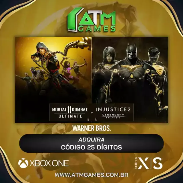 Mortal Kombat 11 Ultimate + Injustice 2 Ed. Lendária - Código 25 Dígitos  