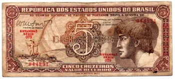 C112 - 5 Cruzeiros - Série 079 - Índio - Data: 1962 - BC