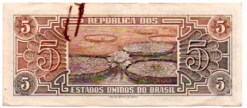 C112 - 5 Cruzeiros - Série 079 - Índio - Data: 1962 - UTG - Foto 2