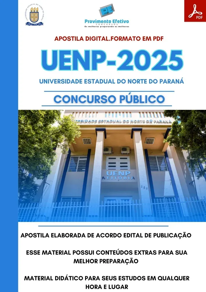  Apostila UENP Técnico Enfermagem 2025 Imagem