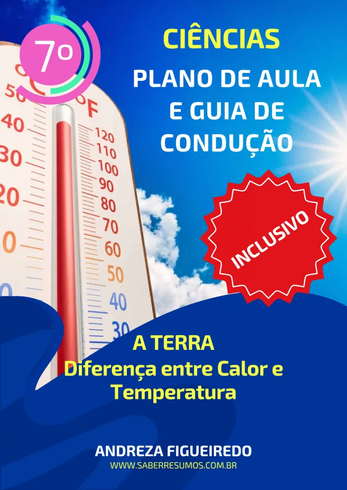737 - Ciências - Aprendizado Inclusivo - Plano de Aula e Guia de Condução -  A Terra - Diferença entre Calor e Temperatura - 7º ano - PDF com 15 páginas Imagem