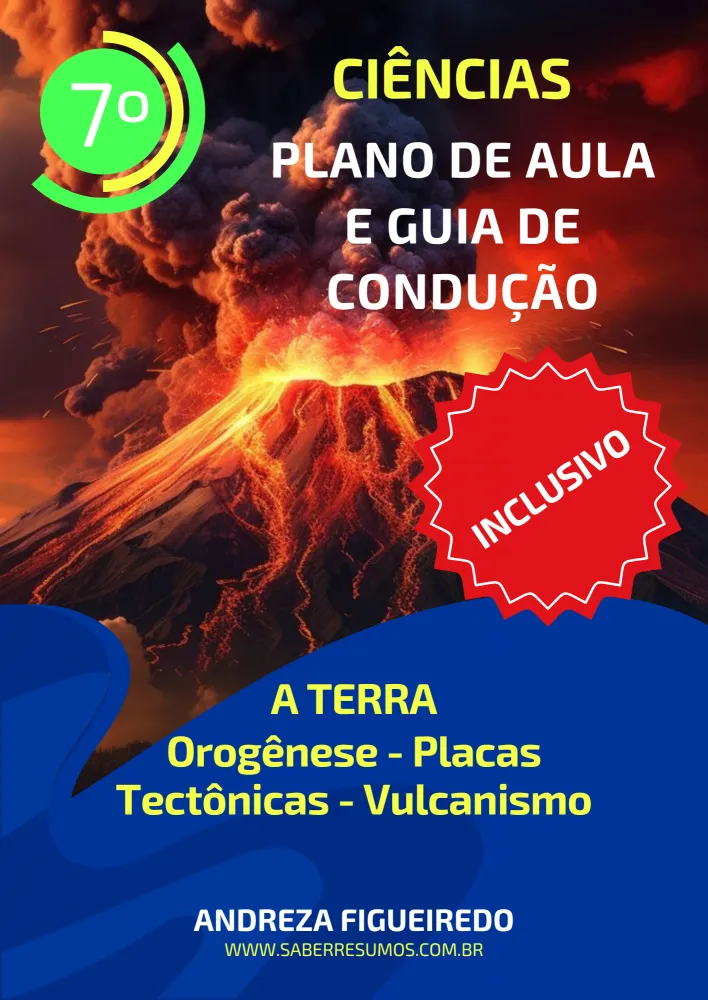 738 - Ciências - Aprendizado Inclusivo - Plano de Aula e Guia de Condução -  A Terra - Orogênese, Placas Tectônicas - Vulcanismo - 7º ano - PDF com 14 páginas Imagem