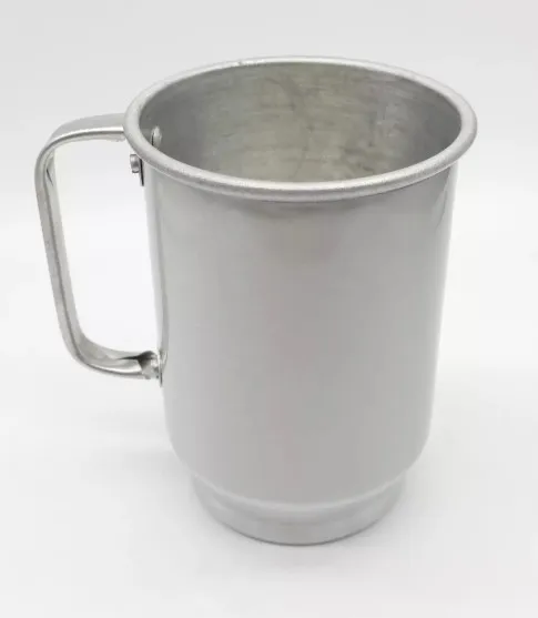 Caneca Chopp de Alumínio Prata Tarja para Sublimação - 600ml (Sem Caixinha)